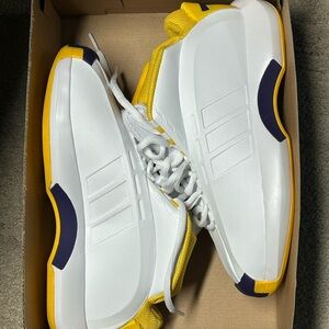 Adidas Crazy 1 White and Yellow Sneakers